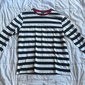 FOREVER 21 MEN’S STRIPED LONG-SLEEVED SHIRT